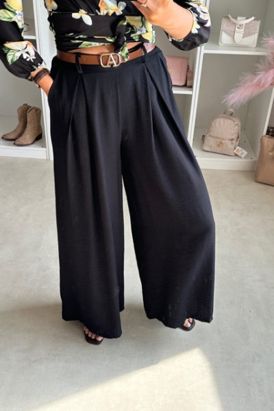 Spodnie elegant flow czarne 1