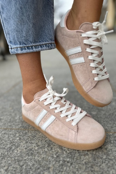 Adidasy skórzane puder róż 7