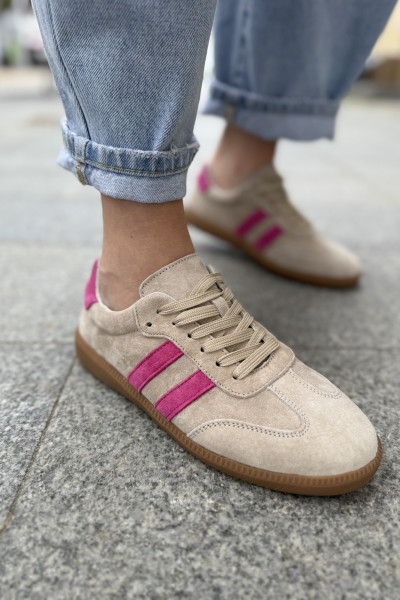 Adidasy alaSamba beż/fuksja