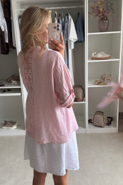 Lniana koszula oversize haft 1