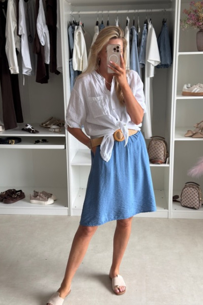 Lniana koszula oversize haft 3