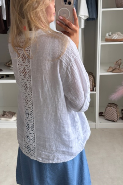 Lniana koszula oversize haft 1