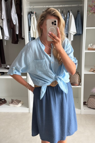 Lniana koszula oversize haft 4
