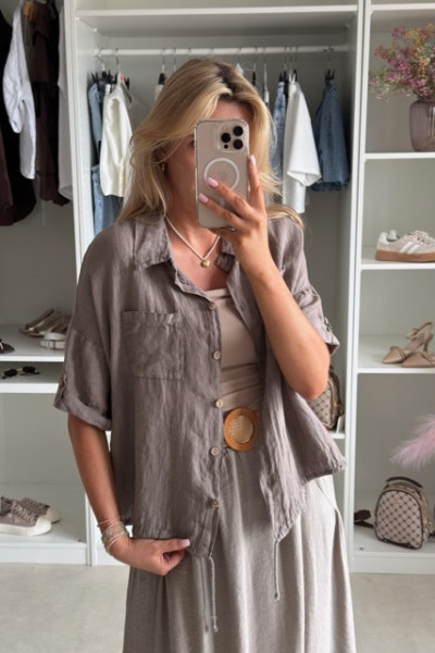 Lniana koszula oversize fango 4