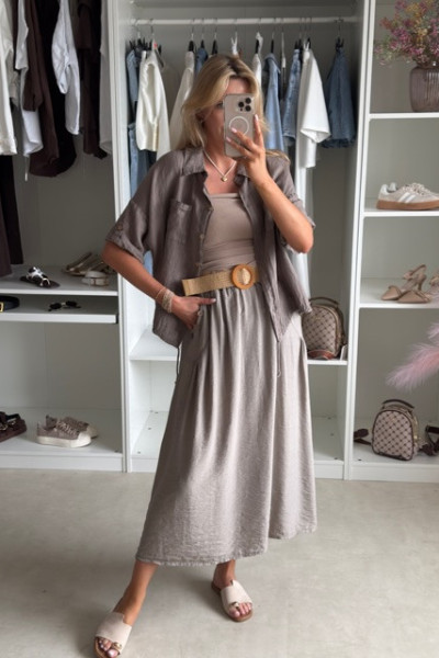 Lniana koszula oversize fango 3