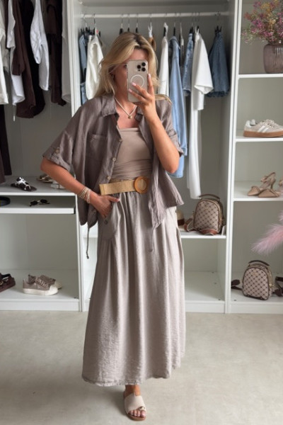 Lniana koszula oversize fango 6