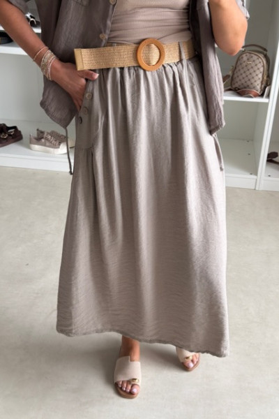 Spódnica MIDI styl boho fango 1