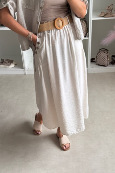 Spódnica MIDI styl boho beż 1