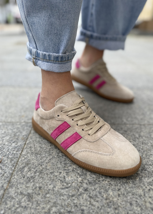 Adidasy alaSamba beż/fuksja
